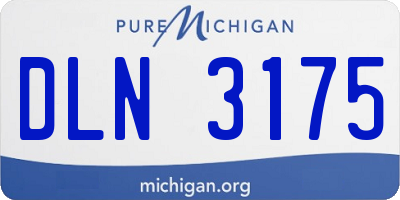 MI license plate DLN3175