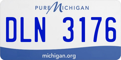 MI license plate DLN3176