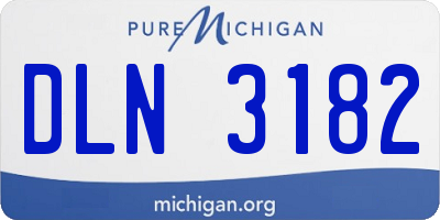 MI license plate DLN3182