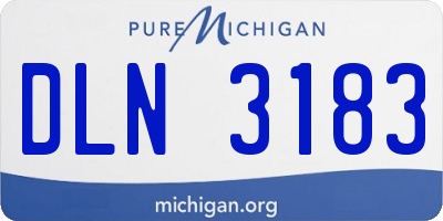 MI license plate DLN3183