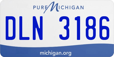 MI license plate DLN3186
