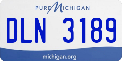 MI license plate DLN3189