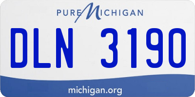 MI license plate DLN3190