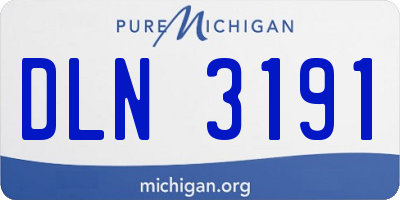 MI license plate DLN3191