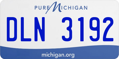 MI license plate DLN3192