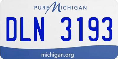 MI license plate DLN3193