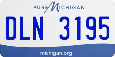 MI license plate DLN3195