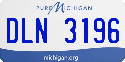 MI license plate DLN3196
