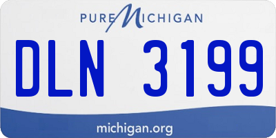 MI license plate DLN3199