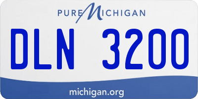 MI license plate DLN3200