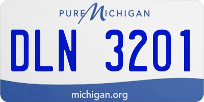 MI license plate DLN3201