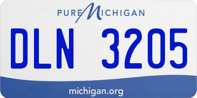 MI license plate DLN3205