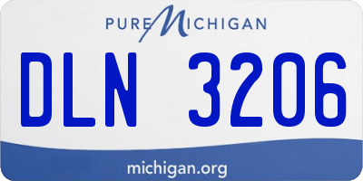 MI license plate DLN3206