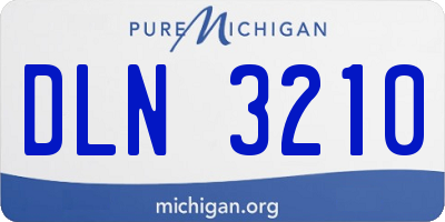 MI license plate DLN3210