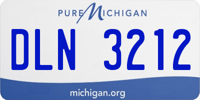 MI license plate DLN3212
