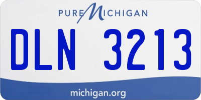 MI license plate DLN3213