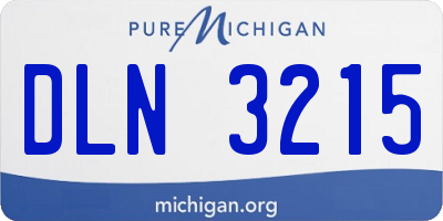 MI license plate DLN3215