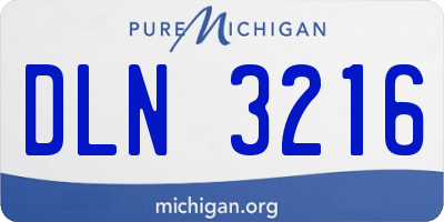 MI license plate DLN3216