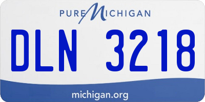 MI license plate DLN3218