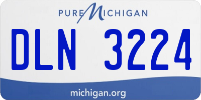 MI license plate DLN3224