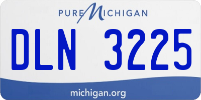 MI license plate DLN3225