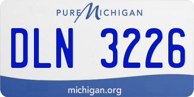 MI license plate DLN3226