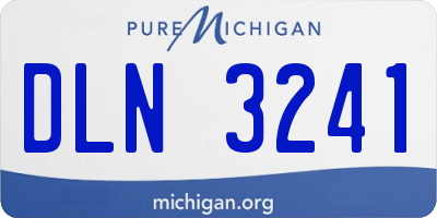 MI license plate DLN3241