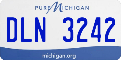 MI license plate DLN3242