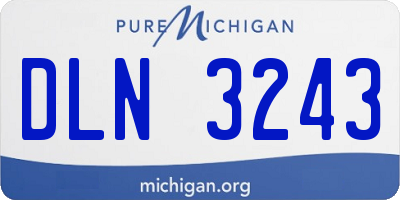 MI license plate DLN3243