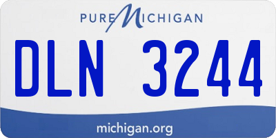MI license plate DLN3244