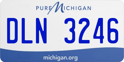 MI license plate DLN3246