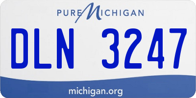 MI license plate DLN3247