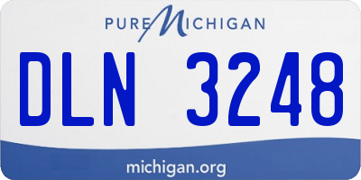 MI license plate DLN3248