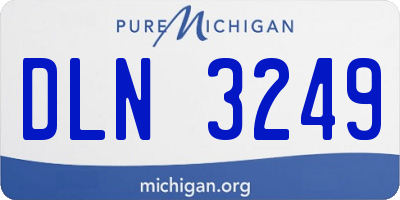 MI license plate DLN3249
