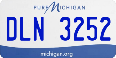 MI license plate DLN3252