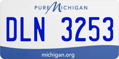 MI license plate DLN3253