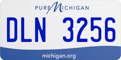 MI license plate DLN3256