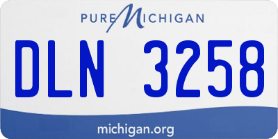 MI license plate DLN3258