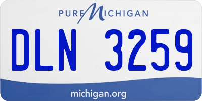 MI license plate DLN3259