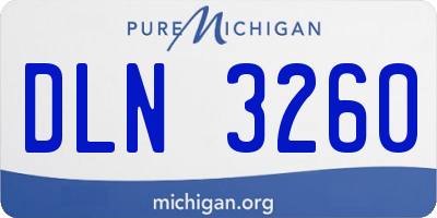 MI license plate DLN3260