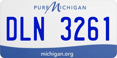 MI license plate DLN3261