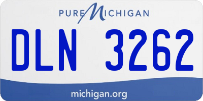 MI license plate DLN3262