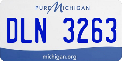 MI license plate DLN3263