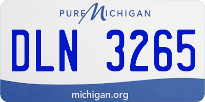 MI license plate DLN3265