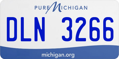 MI license plate DLN3266