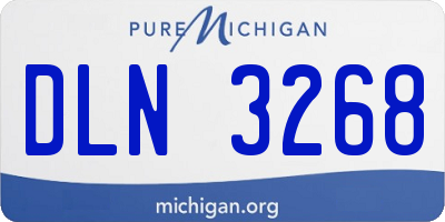 MI license plate DLN3268