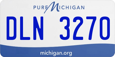 MI license plate DLN3270