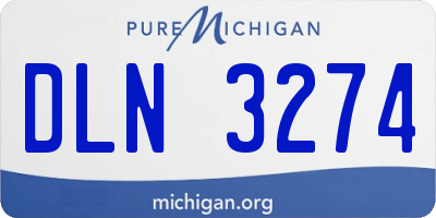 MI license plate DLN3274