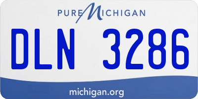 MI license plate DLN3286