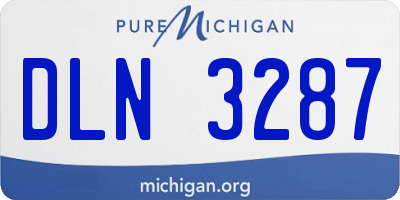 MI license plate DLN3287
